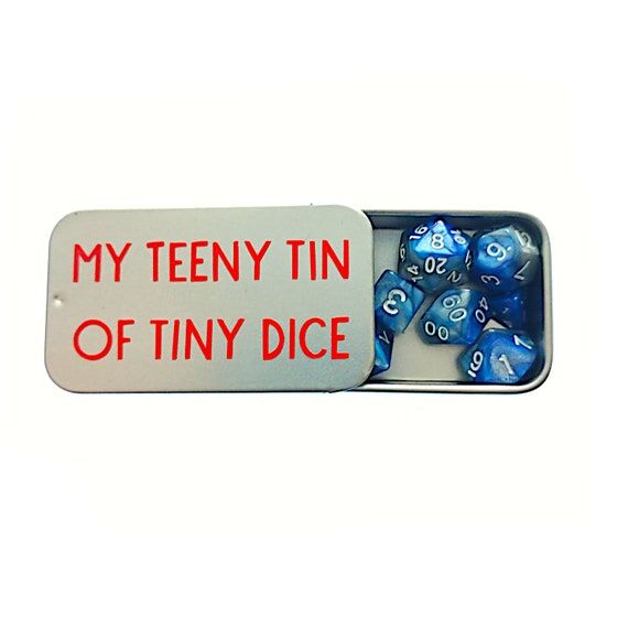Mini Dice Set with Tin: Tiny Dice for DND TTR...