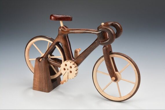 Handmade Wooden Bicycle, Office Decor, Bike, ...