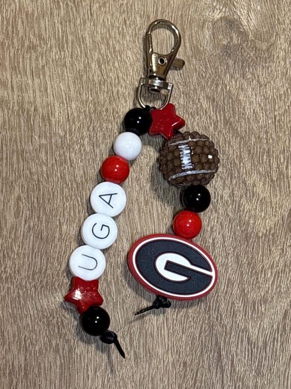 Handmade keychains & bag charms for Bulldogs ...