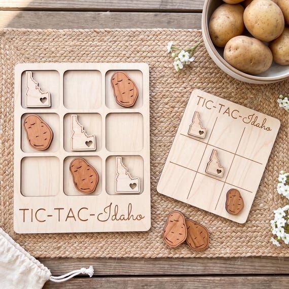 Idaho Tic-Tac-Toe Board – Birch Wood Travel...