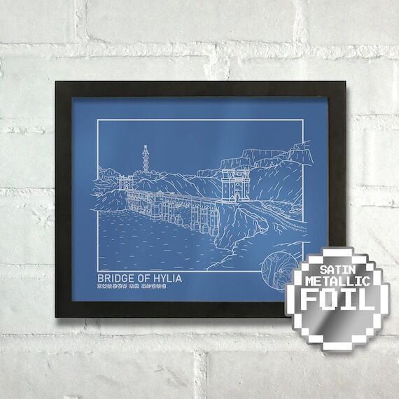Handmade Video Games Wall Art: Bridge of Hyli...
