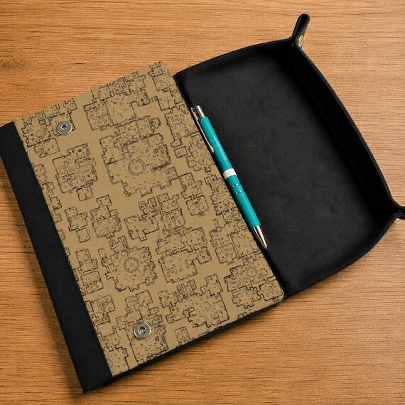 Dungeon Map Gaming Notebook with Built-in Dic...