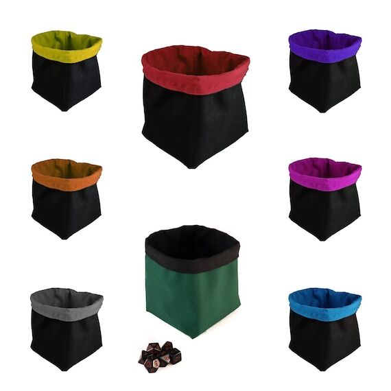 Plain Colours Dice Bag, Drawstring Storage Po...