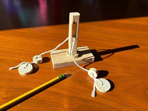 Difficult wooden free the ring logic bar puzz...