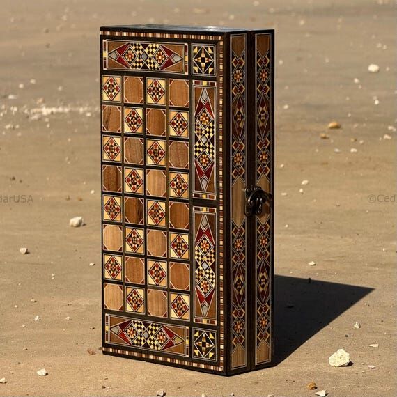 Backgammon & Chess Set from Lebanon - Handmad...