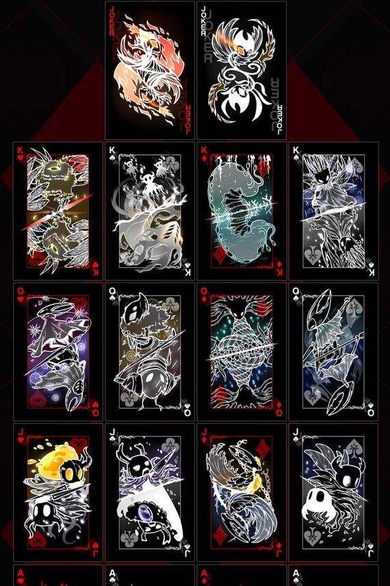 Hollow Knight Inspired Playing Card Deck 54 P...