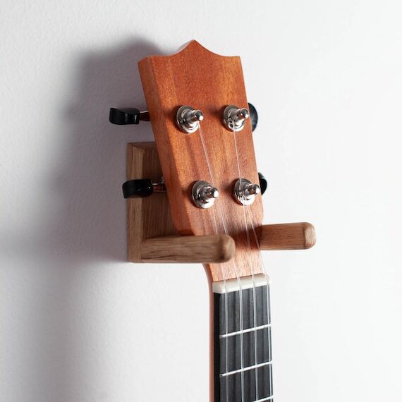 Ukulele Wall Hanger Solid Oak – Handmade Wo...