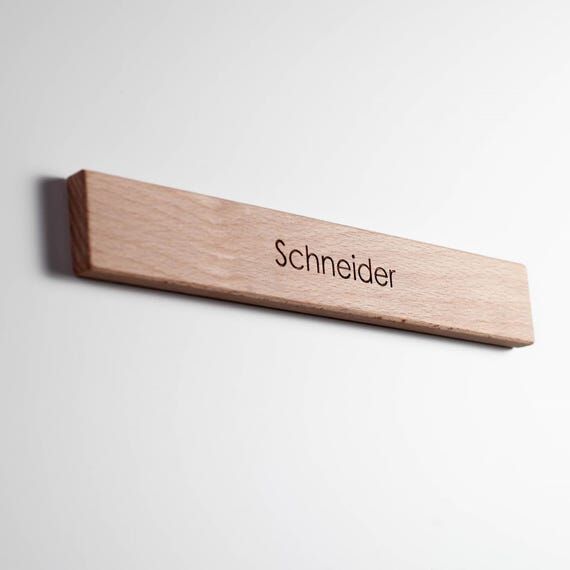 Personalized Door Ring Wooden Sign, Name Plat...