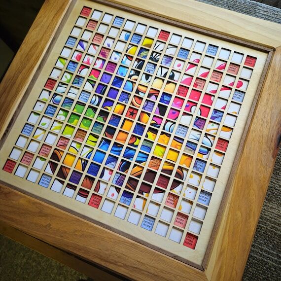 Full Colored Personalized Hickory SCRABBLE Bo...