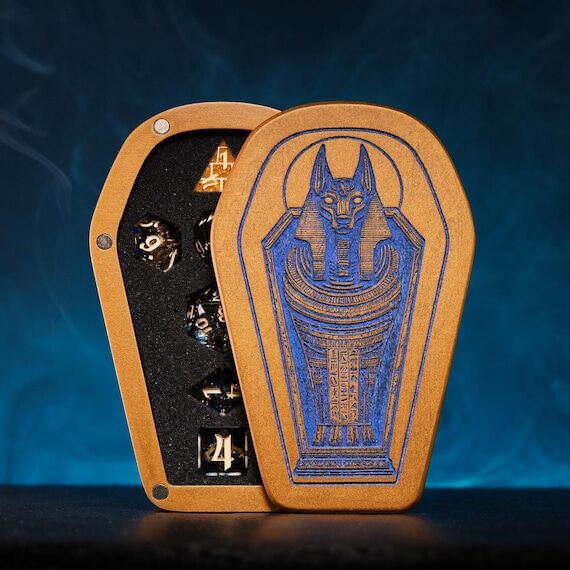 Dice Set, Egypt Theme Dice, Anubis Dice, Gold...
