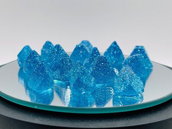 Wyrmspan Compatible Blue Topaz Resin Gems: Ha...