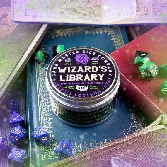 Wizard's Library Gaming Candle | Soy Candle |...