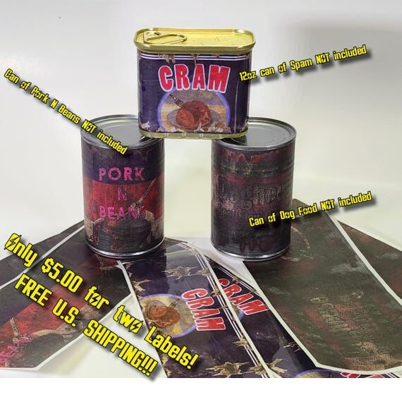 CRAM Food labels from Fallout 4 and Fallout 7...