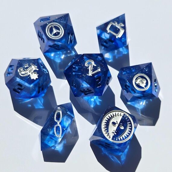 Velvet Fog Dice-Handmade to Order RPG dice se...