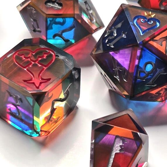 Dice into the Heart: Stained glass themed res...