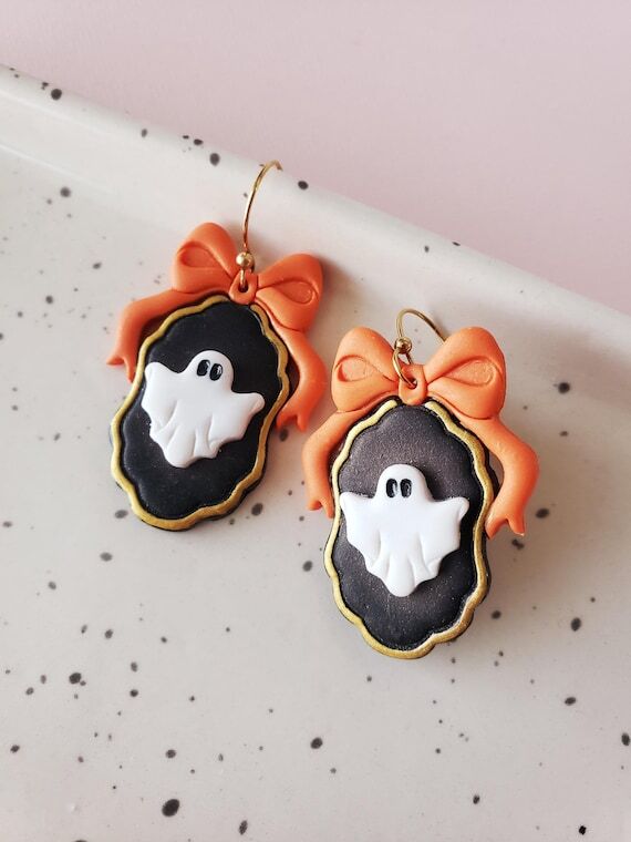 Halloween Earrings | Ghost Earrings | Ghost i...