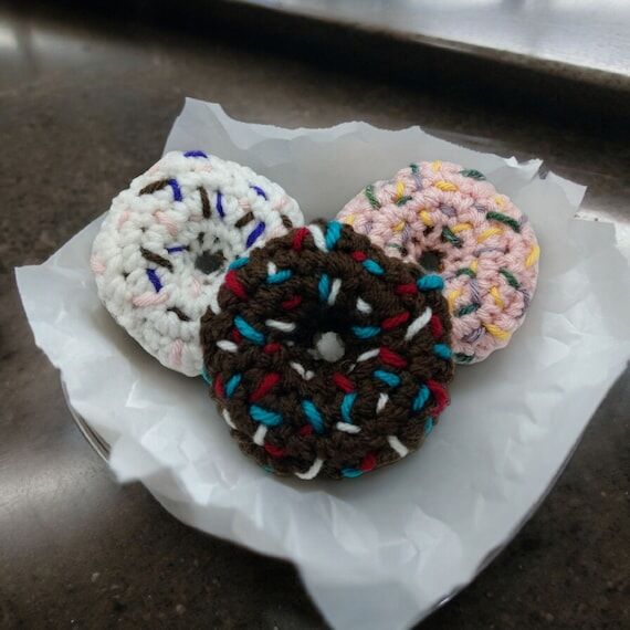 Crochet Donuts: Handmade Plush Food Toy...