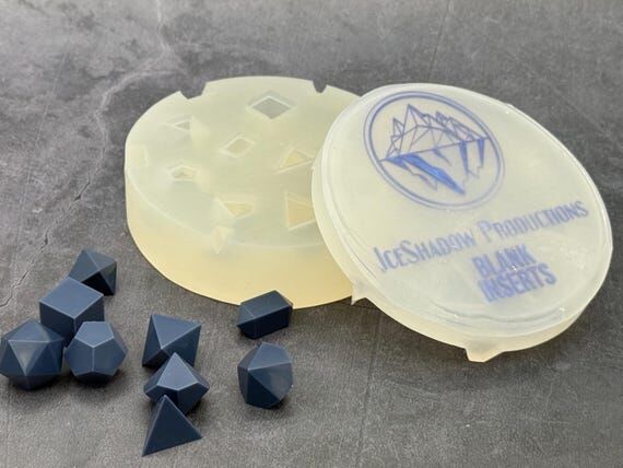 BLANK Platinum Silicone 9-Dice Sharp-Edged Ha...