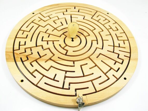 Wooden Escape Room Maze: Alder Wood Labyrinth...