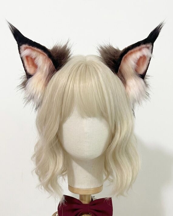 Handmade Realistic Ragdoll Cat Ears Headband,...