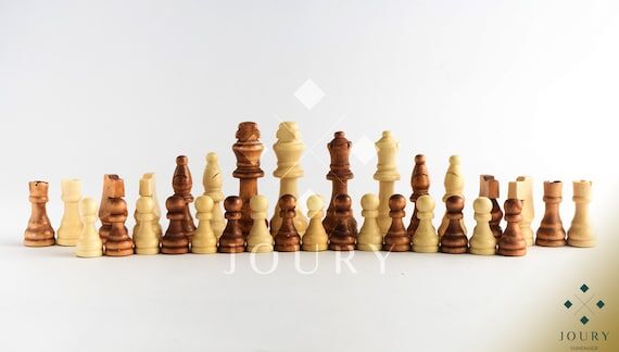 Handmade Wooden Chess Pieces Set – Complete...