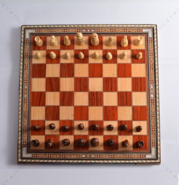 Wooden hand crafted chess set, Classic chess ...