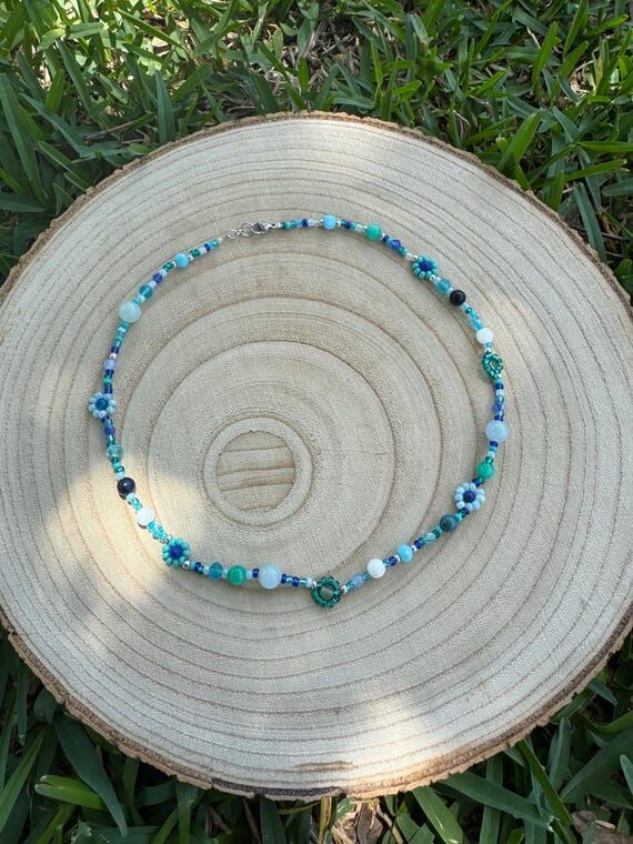 Florida Springs Beaded Necklace V...