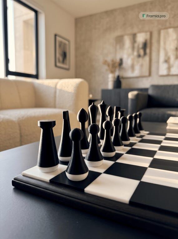 Modern Minimalist Chess Pieces– 3D Printed ...