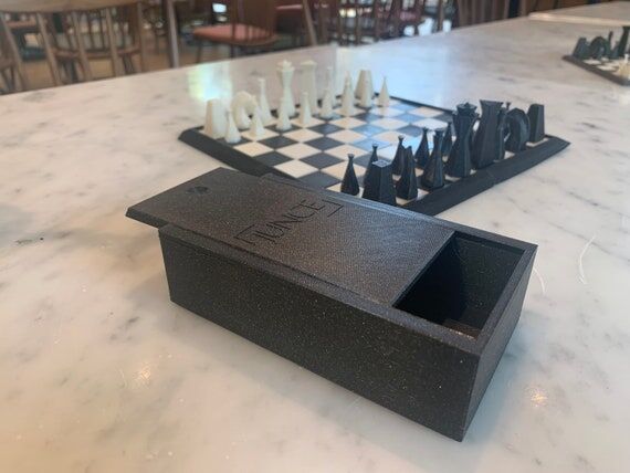 Chess Set, Travel Size, Glitter Black & Cream...