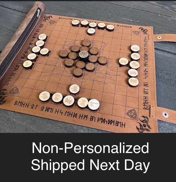 Hnefatafl Viking Chess Game | Portable Roll-U...