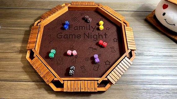 Handcrafted Shut the Box Game – 8 Player - ...