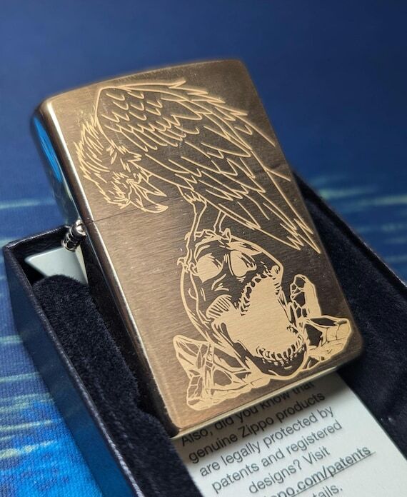 Raven On Skull Custom Engraved Genuine Zippo ...