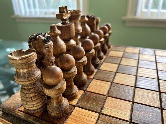 Handmade Chess Set from Repurposed Gaja Press...