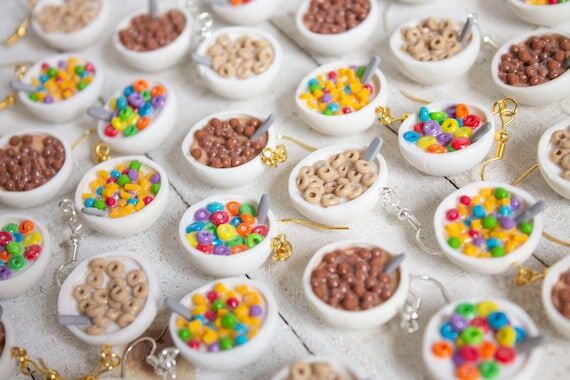 Cereal Earrings: Fun Handmade Polymer Clay Br...
