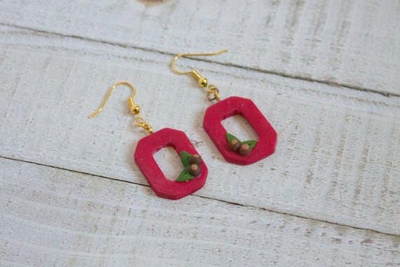 OSU Block O Earrings: Handmade Sport Polymer ...