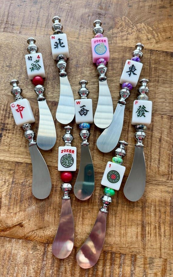 Fancy Beaded Mahjong Spreader Serving Knife ...