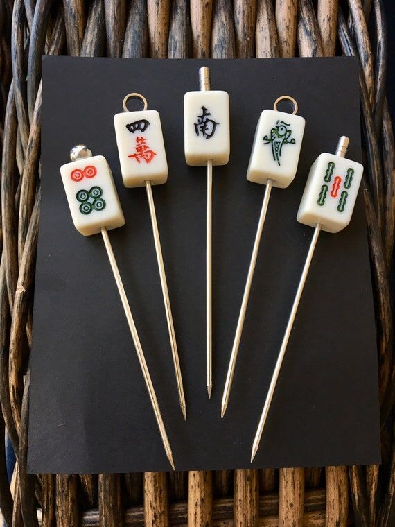 Mahjong Cocktail/ Hors D'oeuvre Picks Handmad...