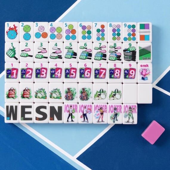 Pickleball Themed American Mahjong Set, 160 H...