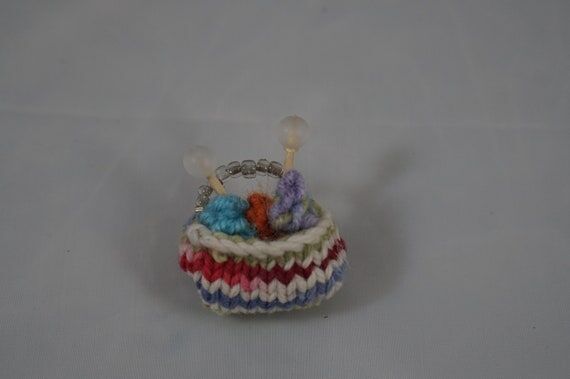 Knitted Knitting Basket Pins 1.5 (No Social Media) 1.5 inches...