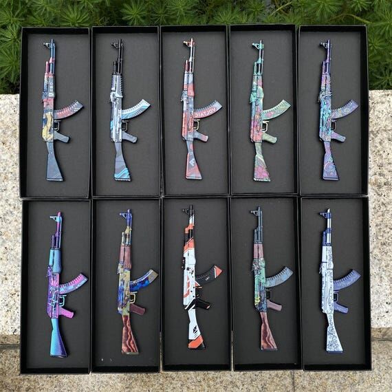 Rare Skin Ak-47 Collection Tiny Metal CS2 AK4...