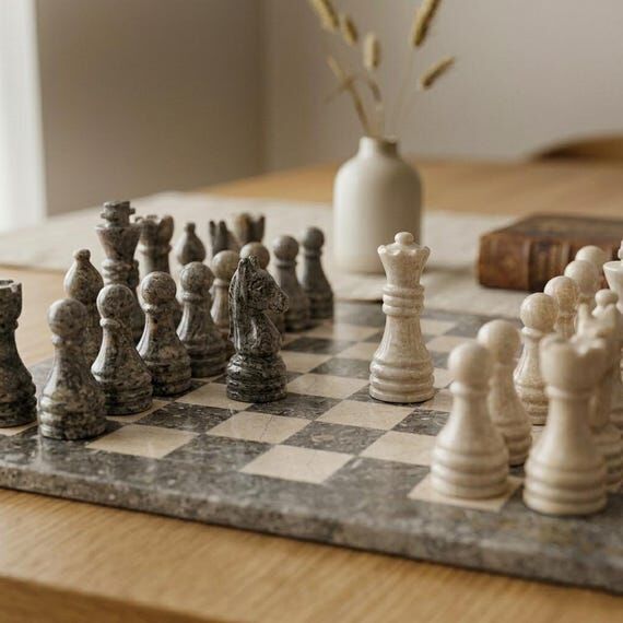 Handmade Chess Set with storage | Luxury Marb...