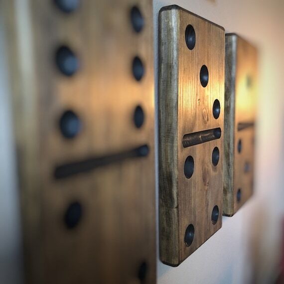 Single Extra Large Wood Domino Wall Art, Game...