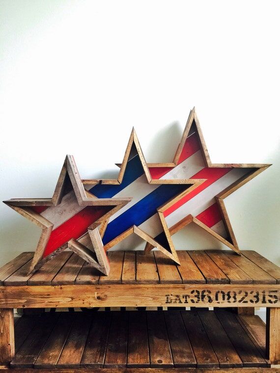 Rustic Reclaimed Wood Star, Patriotic 4th of ...