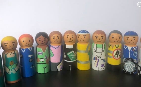 Occupation Peg dolls, peg doll job figures, p...