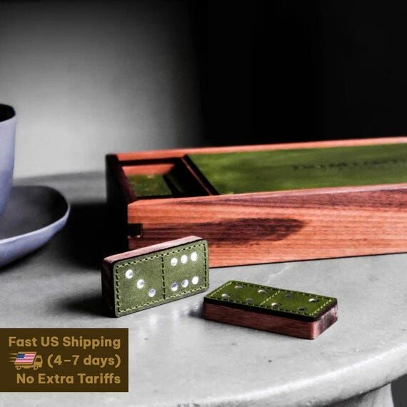 Leather Dominoes Set – Classic Double 6 Dom...