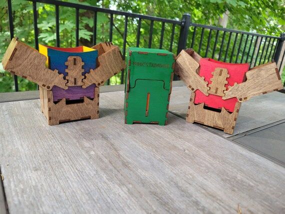 Handcrafted Card Storage Commander Sized Wood...