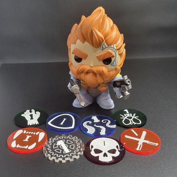 Set of 6 Acrylic Objective Markers for Wargam...
