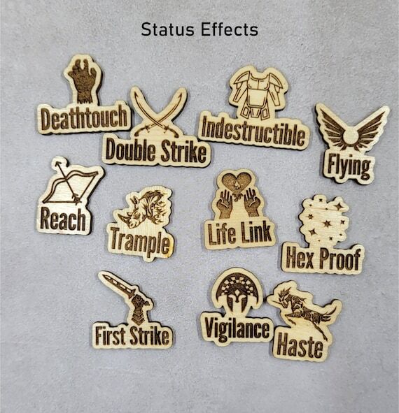 Handcrafted Wooden Ability Tokens / Counters ...