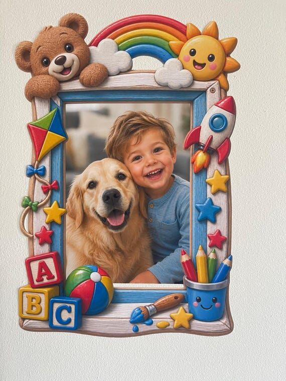 Custom 3D Photo Frame Wall Decal - Personalis...