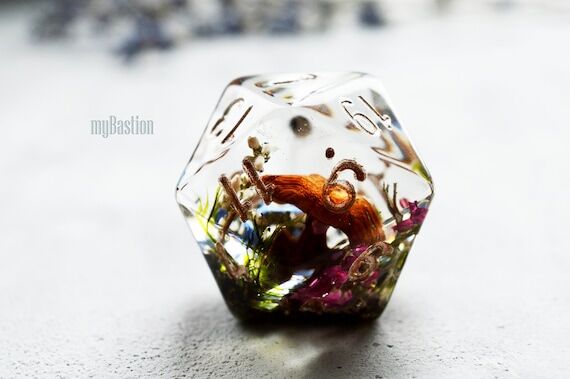 Mushroom Giant D20 Dice, Handmade RPG Dice...